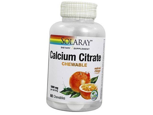 Цитрат Кальция Calcium Citrate Chewable Solaray 60таб Апельсин (36411053)