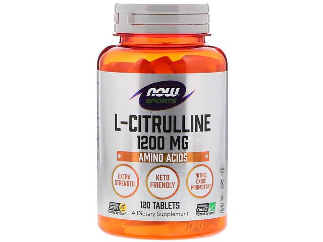 Цитруллин L-Citrulline Now Foods Sports 1200 мг 120 таблеток