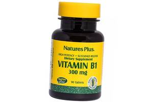 Тиамин с замедленным высвобождением Vitamin B1 300 Sustained Release Nature's Plus 90таб (36375171)