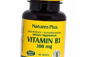 Тіамін із уповільненим вивільненням Vitamin B1 300 Sustained Release Nature's Plus 90таб (36375171)