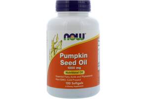 Тыквенное масло Pumpkin Seed Oil Now Foods 1000 мг 100 капсул