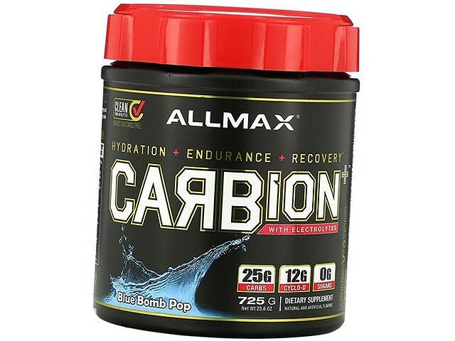 У глеводы с Электролитами для восстановления Carbion Allmax Nutrition 725 г голубая малина (15134001)