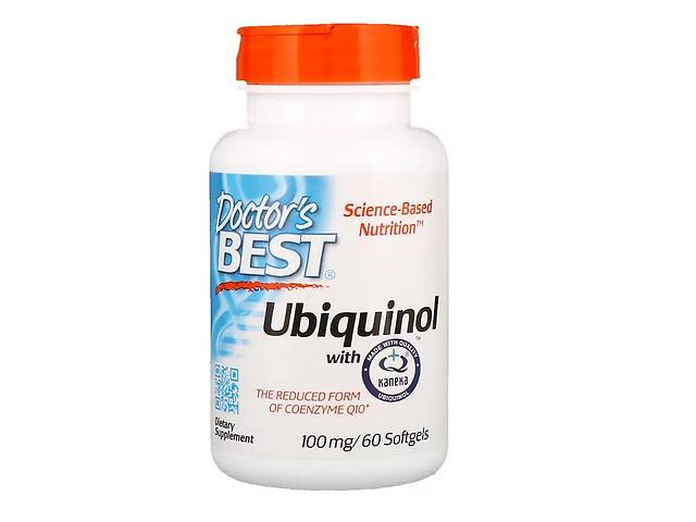 Убихинол Doctor's Best Ubiquinol with Kaneka 100 мг 60 желатиновых капсул (DRB00205)