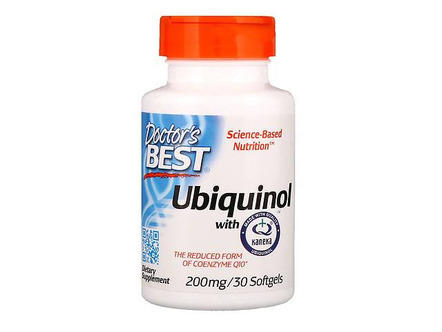 Убихинол Doctor's Best Ubiquinol with Kaneka 200 мг 30 желатиновых капсул (DRB00274)