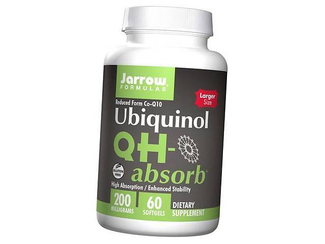 Убихинол Ubiquinol QH-Absorb 200 Jarrow Formulas 60гелкапс (70345007)
