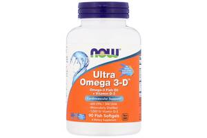 Ультра Омега 3 и Витамин D, Ultra Omega 3-D, 90 Гелевых Капсул
