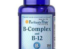 В комплекс Puritan's Pride Vitamin B-Complex And Vitamin B-12 180 Tabs