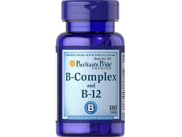 В комплекс Puritan's Pride Vitamin B-Complex And Vitamin B-12 180 Tabs