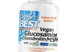 Веганский Глюкозамин Хондроитин МСМ Vegan Glucosamine Chondroitin MSM Doctor's Best 120вегкапс (03327014)