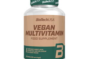 Веганский мультивитаминный комплекс BioTech Vegan Multivitamin 60 tabs