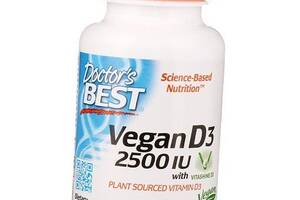 Веганський Вітамін Д Vegan D3 2500 Doctor's Best 60вегкапс (36327057)