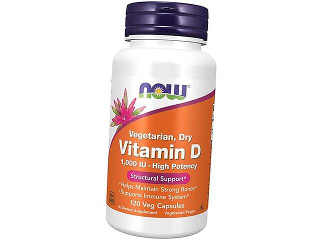 Вегетарианский Витамин Д Vegetarian Dry Vitamin D 1000 Now Foods 120вегкапс (36128419)