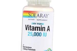 Витамин А Dry Vitamin A 25000 Solaray 60вегкапс (36411043)
