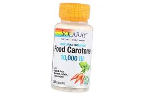 Витамин А с каротиноидами Food Carotene 10000 Solaray 30капс (36411031)