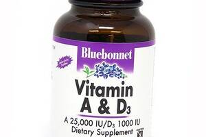 Витамин А и Д3 Vitamin A & D3 Bluebonnet Nutrition 100гелкапс (36393091)