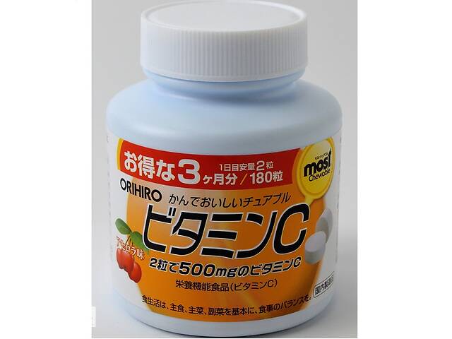 Витамин C Orihiro Vitamin C 180 Chewable Tabs Cherry
