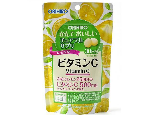 Витамин C Orihiro Vitamin C 500 mg 120 Tabs Lemon