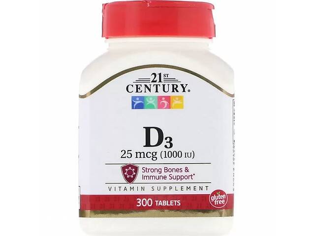 Витамин D 21st Century Vitamin D3 1000 IU 300 Tabs