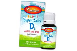 Витамин Д для детей Baby's Super Daily D3 Carlson Labs 10мл (36353009)