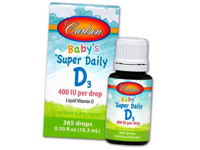 Витамин Д для детей Baby's Super Daily D3 Carlson Labs 10мл (36353009)