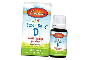 Витамин Д для детей Kid's Super Daily D3 Carlson Labs 10мл (36353064)