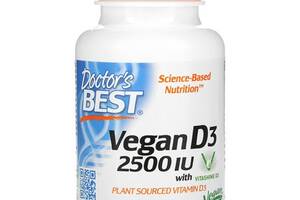 Витамин D Doctor's Best Vegan D3 2.500 IU 60 Veg Caps
