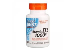 Витамин D Doctor's Best Vitamin D3 1000 IU 180 Softgels