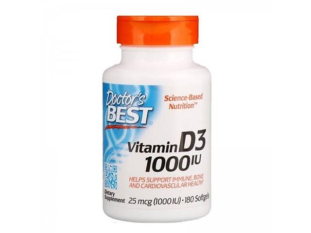 Витамин D Doctor's Best Vitamin D3 1000 IU 180 Softgels