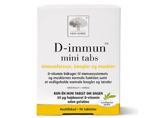 Витамин D New Nordic D-immun mini 90 Tabs