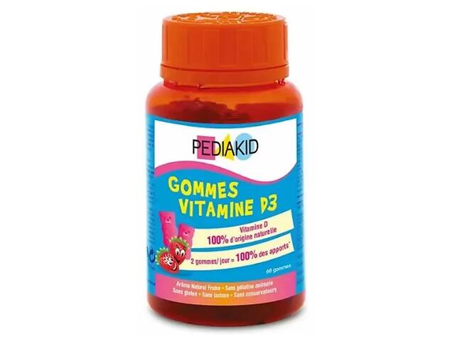 Витамин D Pediakid Gommes Vitamine D3 60 Chewable Tabs Strawberry