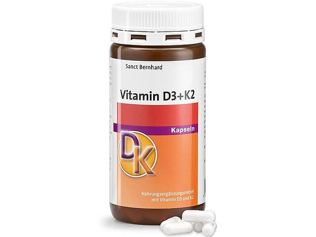 Витамин D Sanct Bernhard Vitamin D3 1000 IU + K2 100 mcg 180 Caps