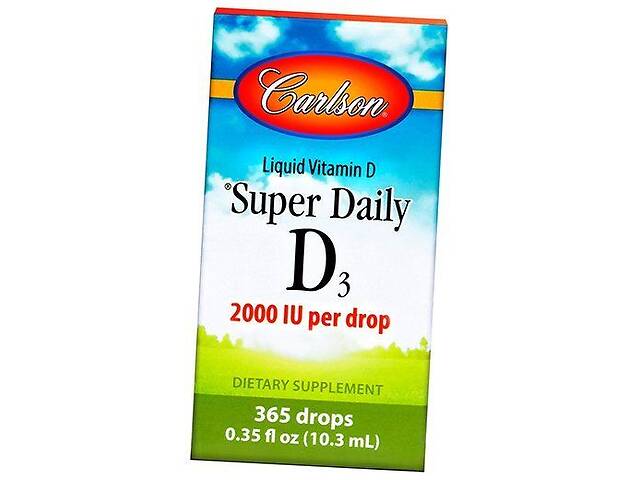 Витамин Д жидкий Super Daily D3 2000 Carlson Labs 10мл (36353049)