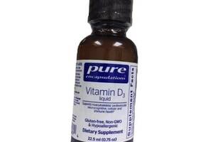 Витамин Д жидкий Vitamin D3 liquid Pure Encapsulations 225мл (36361093)