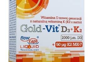 Витамин D3+K2 для спорта Olimp Nutrition Gold Vit D3+K2 2000 IU 60 Caps