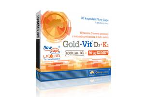 Витамин D3+K2 для спорта Olimp Nutrition Gold Vit D3+K2 4000 IU 30 Caps