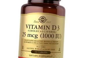Витамин Д3 Холекальциферол Vitamin D3 1000 Tab Solgar 180таб (36313177)