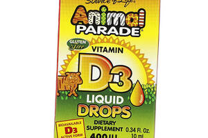 Витамин Д3 в каплях для детей Animal Parade Vitamin D3 Liquid Drops Nature's Plus 10мл Апельсин (36375184)