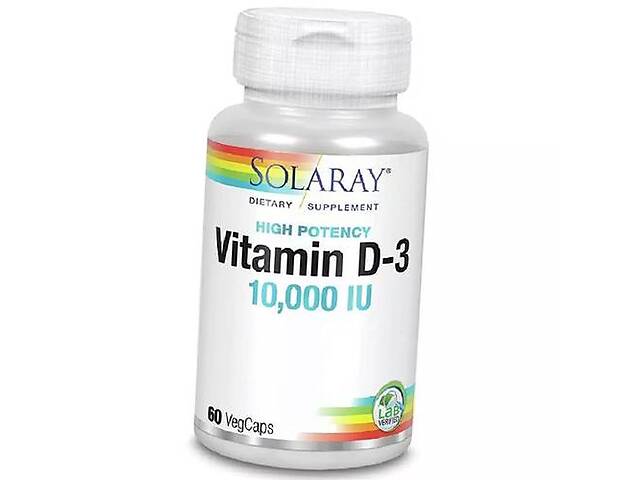 Витамин Д3 Vitamin D-3 10000 Solaray 60вегкапс (36411067)