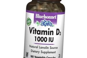 Вітамін Д3, Vitamin D3 1000 Caps, Bluebonnet Nutrition 180вегкапс (36393006)