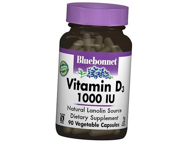 Витамин Д3 Vitamin D3 1000 Caps Bluebonnet Nutrition 90вегкапс (36393006)
