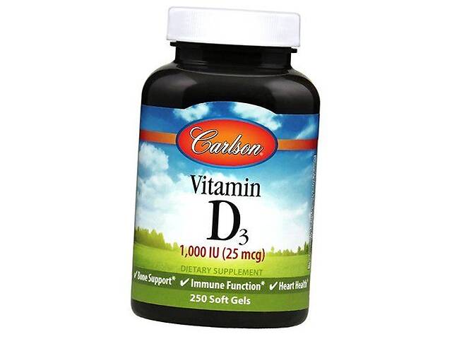 Витамин Д3 Vitamin D3 1000 Carlson Labs 250гелкапс (36353085)