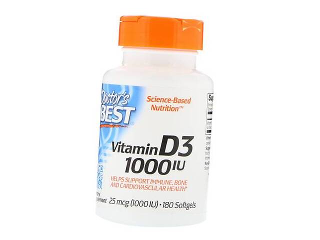 Витамин Д3 Vitamin D3 1000 Doctor's Best 180гелкапс (36327013)