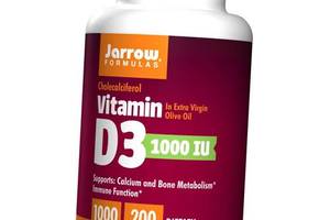 Витамин Д3 Vitamin D3 1000 Jarrow Formulas 200гелкапс (36345018)