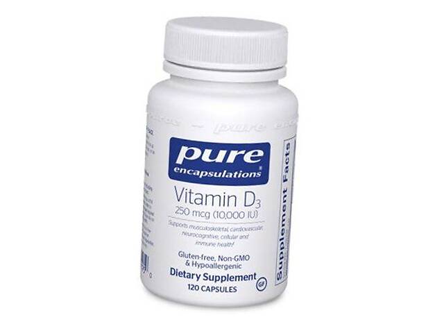 Витамин Д3 Vitamin D3 10000 Pure Encapsulations 120капс (36361110)