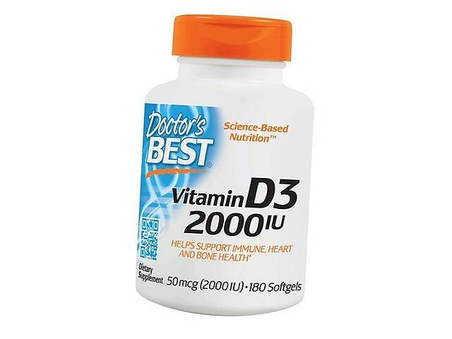 Витамин Д3 Vitamin D3 2000 Doctor's Best 180гелкапс (36327066)