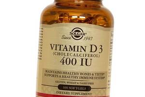 Витамин Д3 Vitamin D3 400 Solgar 100гелкапс (36313161)