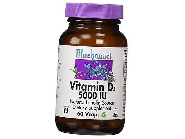 Витамин Д3 Vitamin D3 5000 Caps Bluebonnet Nutrition 60вегкапс (36393011)