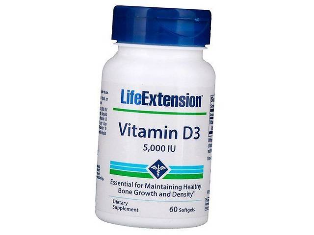 Витамин Д3 Vitamin D3 5000 Life Extension 60гелкапс (36346053)