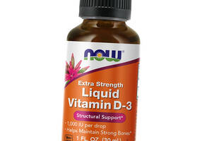 Витамин Д3 жидкий Extra Strength Vitamin D-3 1000 Liquid Now Foods 30мл (36128428)