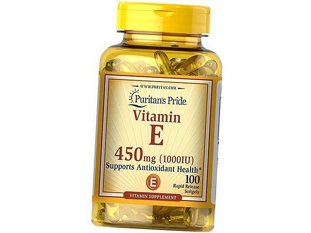 Витамин Е Альфа-Токоферол Vitamin E-1000 Puritan's Pride 100гелкапс (36367086)